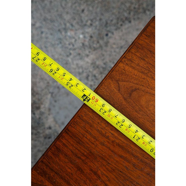 1960s Mid Century Modern End Table Side Lane Octogon Nightstand Danish Walnut MCM 60s For Sale - Image 9 of 11