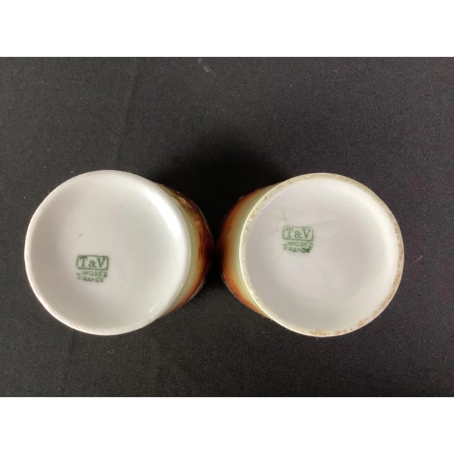 T&V 19th Century Limoges France Porcelain Wine Cups- Set of 2 For Sale - Image 4 of 5