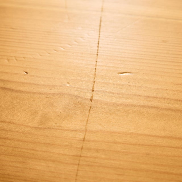 Long Canadian Pinewood Table with Black Varnished Legs For Sale - Image 17 of 18