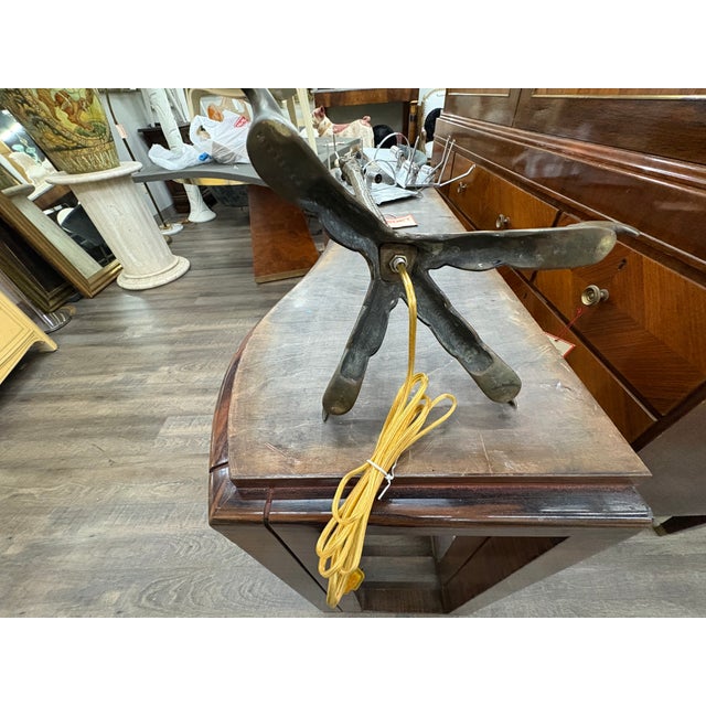 Mid 20th Century P.E. Guerin Bronze Ostrich Leg Lamp For Sale - Image 10 of 14