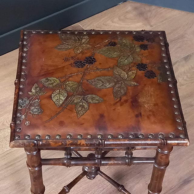 Art Nouveau Stool by George Hulbe, 1880 For Sale - Image 11 of 15