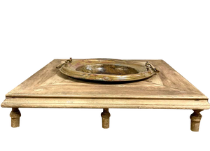 Brazier Heater Planter in Copper on Wooden Base