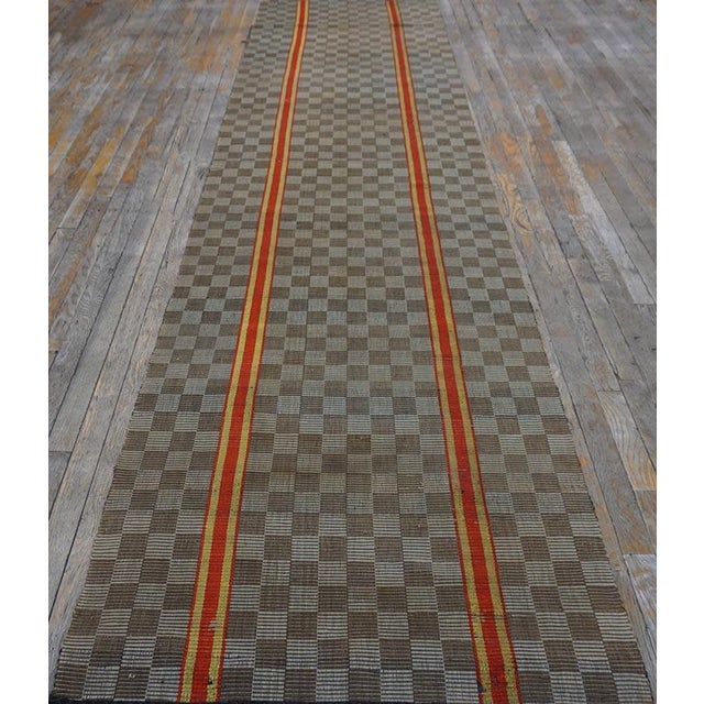 19th Century American Shaker Rag Rug ( 3' x 12'6" - 90 x 380 ) Antique American Rag Rug America Flat Weave, Circa Date:...