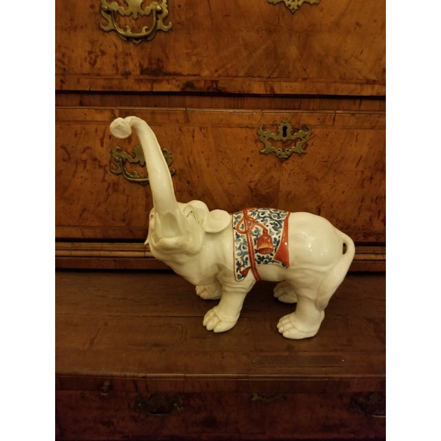 Beautiful antique French Samson porcelain model of a kakiemon Elephant. This is in excellent condition. There is a second...