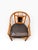 Vintage Chinoiserie Style Rattan Barrel Chair With Hand-Painted Lacquer Panel For Sale - Image 4 of 14