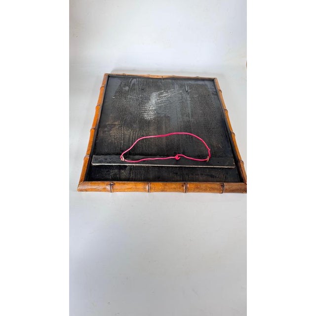 Vintage French Riviera Faux Bamboo Mirror, 1940s For Sale - Image 9 of 11