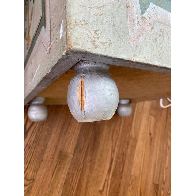 Painted Accent Cube Table With Storage For Sale - Image 9 of 9