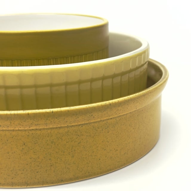 Vintage Mustard-Colored Baking Dish Curation - Group of 3 For Sale - Image 10 of 11