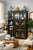 Beautiful, handcrafted and hand-decorated Jasper Cabinet Company Chinoiserie black lacquer bar, desk, and display cabinet...