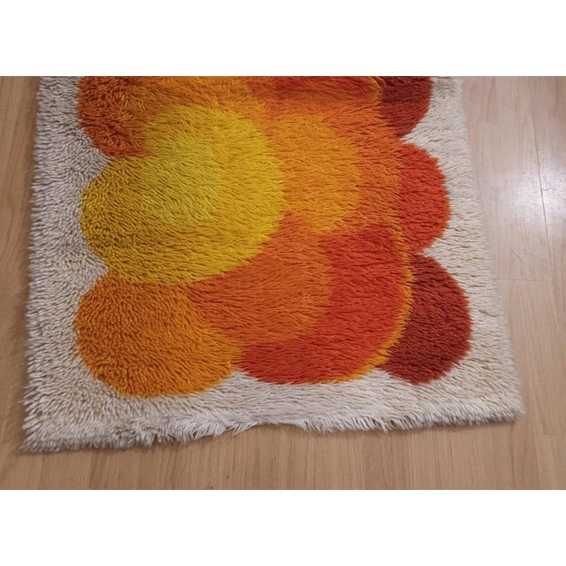 Orange Mid-Century Modern Dutch Rug from Desso, 1970s For Sale - Image 8 of 9
