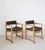 Two armchairs model 350 designed by peter hvidt & orla mølgaard-nielsen made of solid oak. Upholstered with dark brown...