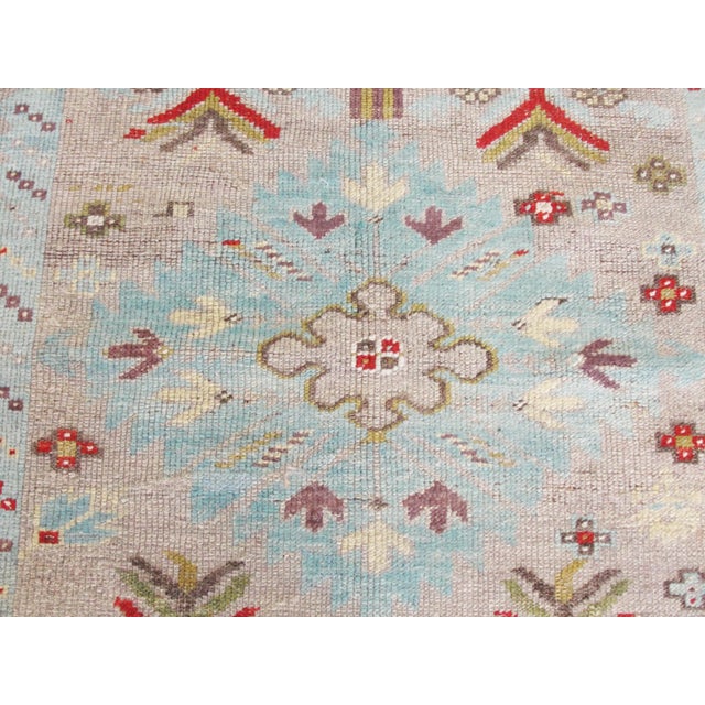 Wood Antique Turkish Ghiordes Oushak Rug For Sale - Image 7 of 9