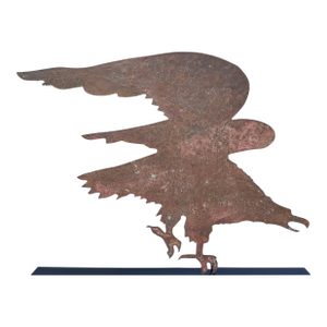 Extra Large 19th Century Eagle Silhouette Copper-Washed Iron Weathervane