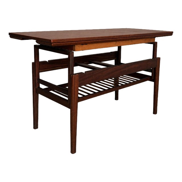Mid-Century Modern Danish Metamorphic Elevator Coffee Table For Sale