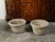 Vintage Pair of Mid-Century Cast Stone Planters with Rosette Motifs For Sale - Image 10 of 11