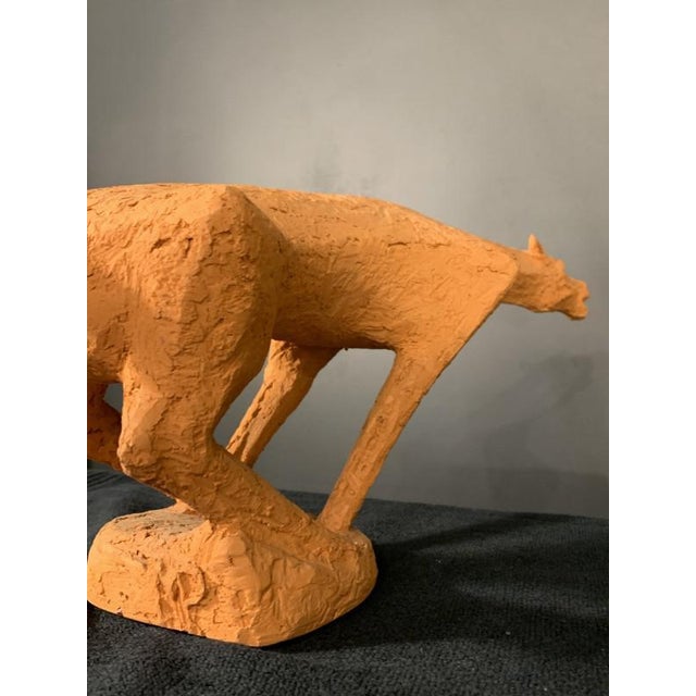 Terracotta Horse Animal Sculpture by Mario Peruggini, 1960s For Sale - Image 9 of 15