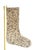 This vintage wool kilim stocking features a subtle, scattered diamond motif in deep chocolate brown against a soft cream...