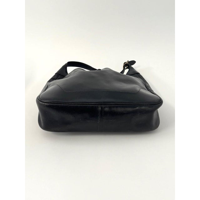 Hermes Black Leather Trim Handbag For Sale - Image 9 of 13