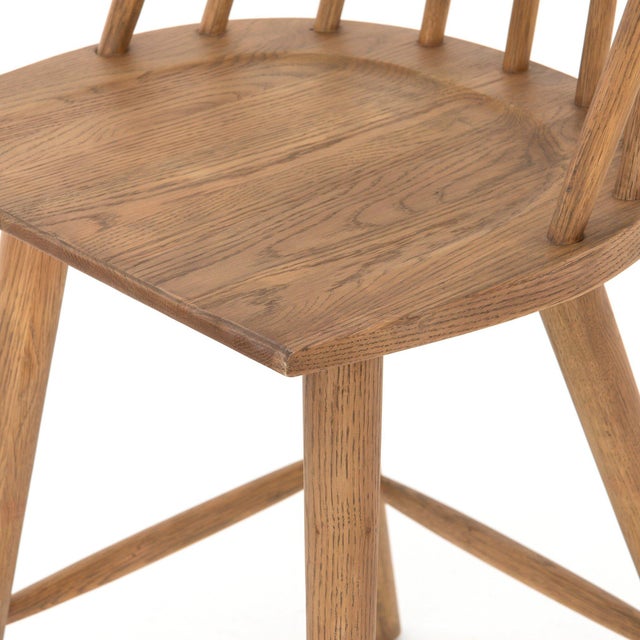 Wood Four Hands Lewis Windsor Counter Stool - Sandy Oak For Sale - Image 7 of 10