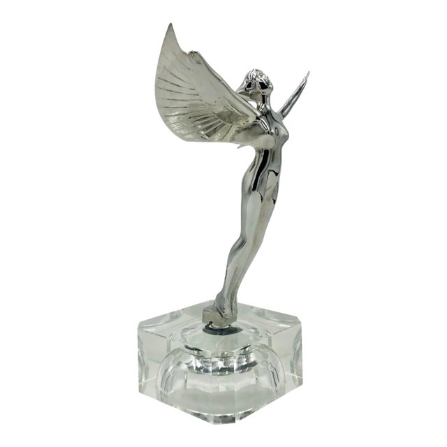 Vintage Aurora Goddess of Dawn Moon Radiator Mascot Hood Ornament Car For Sale