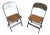 1950s Industrial Metal Children's Folding Chairs - a Pair For Sale