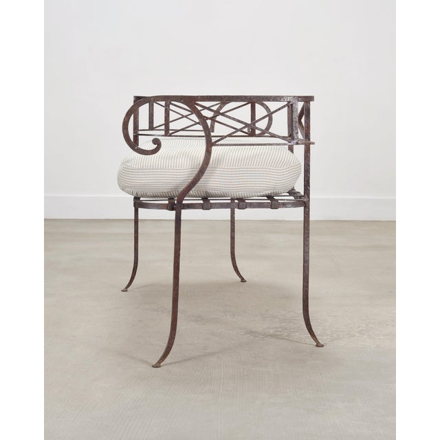 Early 20th Century 20th C. French Neoclassical Iron Tête-À-Tête Garden Bench For Sale - Image 5 of 18