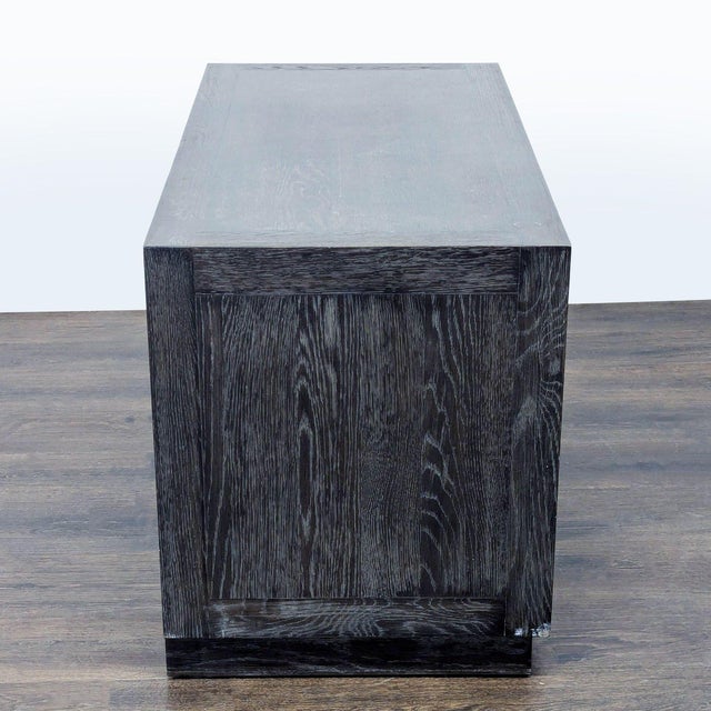 Restoration Hardware Restoration Hardware Large Two Drawer Nightstand With Chevron Pattern For Sale - Image 4 of 8