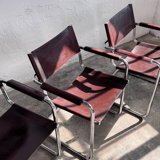 MG5 Leather Chairs by Matteo Grassi, 1970, Set of 4 For Sale - Image 15 of 17