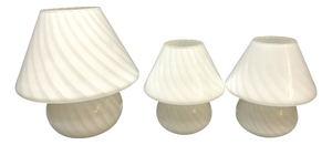 Murano Glass Mushroom Table Lamps by Paolo Venini, 1970s, Set of 3