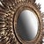 Syroco 1970s Large 48" Syroco Sunburst Mirror Framed With Gilded Flames For Sale - Image 4 of 8