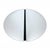 Modern Minimalist Split Circle Wall Mirror With Black Center For Sale - Image 4 of 11