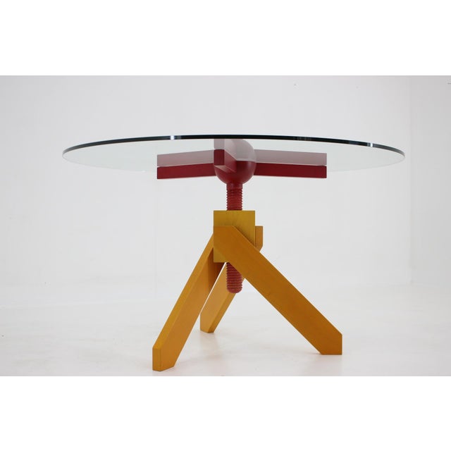 1980s Table and Stools by Vico Magistretti, Italy, 1980s, Set of 5 For Sale - Image 5 of 18