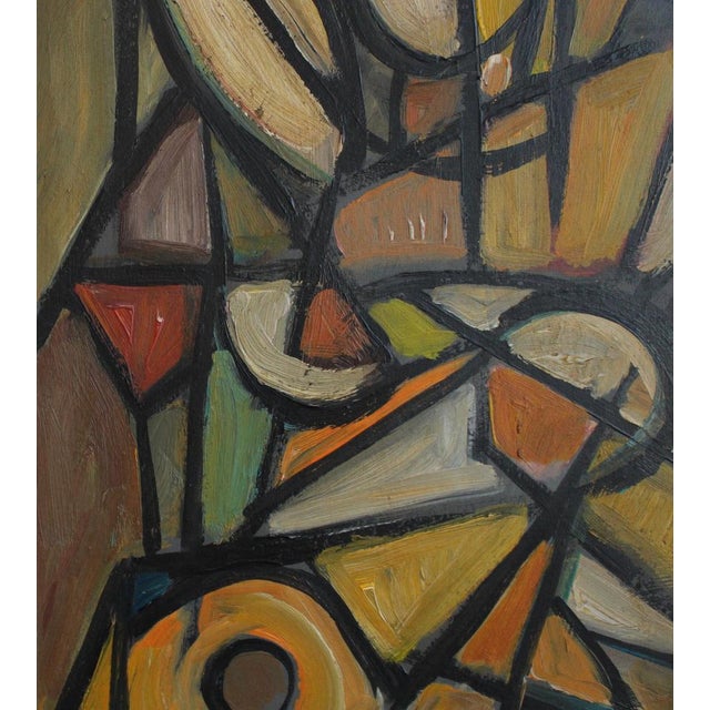 Postwar European Artist, The Vanguard Series Nr. XXII Abstract Composition, 1950s-1970s, Oil on Board, Framed For Sale - Image 9 of 13
