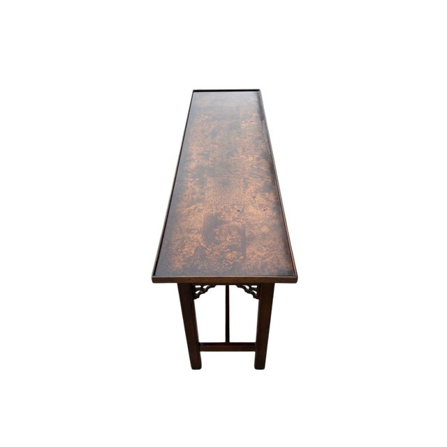 Wood 1970s Ethan Allen Knob Creek Burled Wood Console Table For Sale - Image 7 of 18