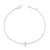 Immerse yourself in the understated elegance of this 10K white gold bracelet, rhodium-plated for an enrapturing shimmer...