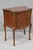 Vintage French Louis XV Style Marquetry Inlay 2 Drawer Nightstand Commode Side Table with Brass Ormolu and Hoof Feet....