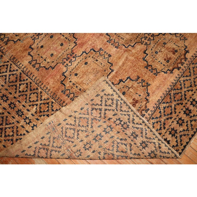 Textile Early 20th Century Rustic Tribal Ersari Rug - 7'10" x 9'9" For Sale - Image 7 of 8
