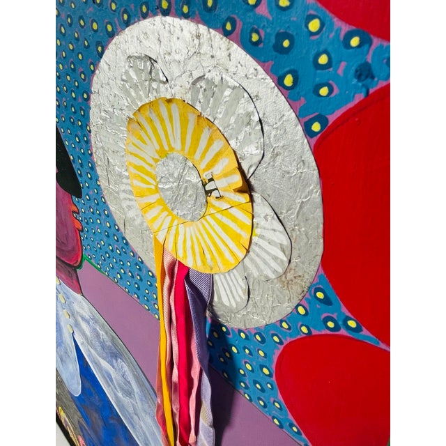 Monumental Mixed Media Painting by Mexican Artist Jesus Tellosa, Signed & Dated For Sale - Image 13 of 18