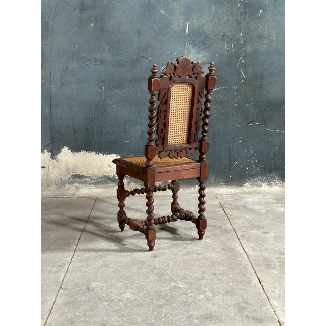 Wood Late 19th Century Set of 4 French Henri II Style Dining Chairs For Sale - Image 7 of 10