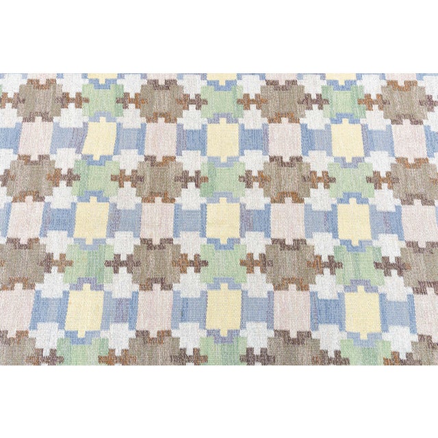 Mid-Century Scandinavian Flatweave Rug Designed By Judith Johansson "Spise Hall" For Sale In New York - Image 6 of 7