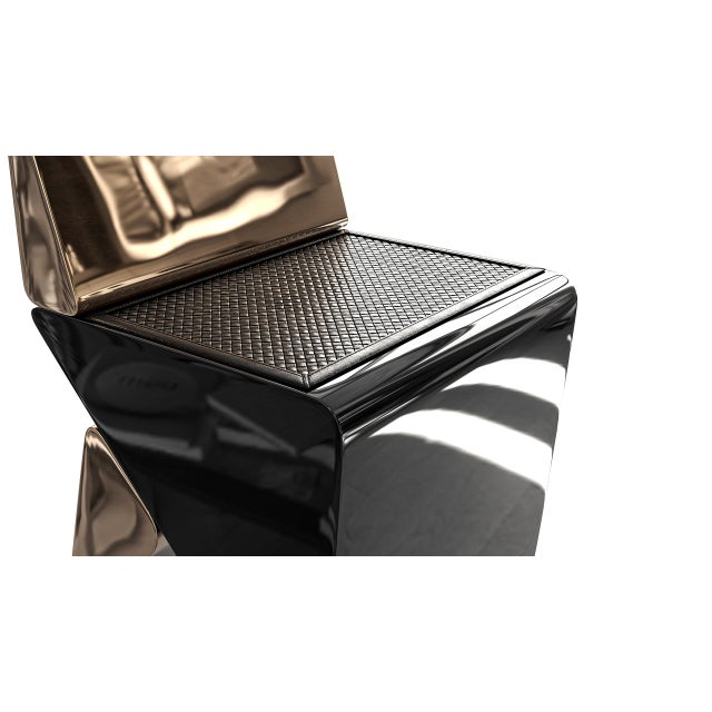 "L'amore Dell'anima" Chair with Bronze and Woven Leather Bizimyer Furniture. Unmatched. Unrivalled. Designed by Hasan...
