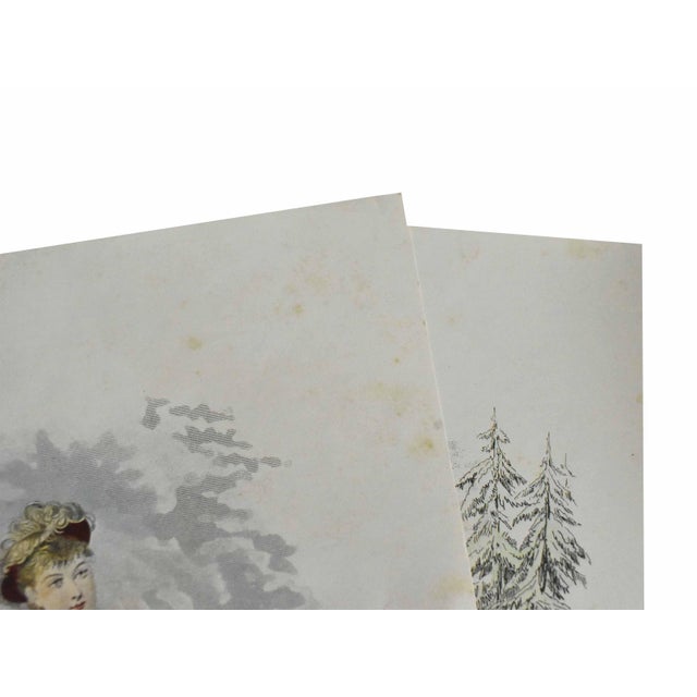 Early 20th Century Victorian Fashion Plates French Periodicals Prints - Set of 4 For Sale - Image 15 of 16