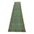 Tabriz Runner 3’1” X 12’9” Green Wool Vintage Distressed Hand-Knoted Rug For Sale