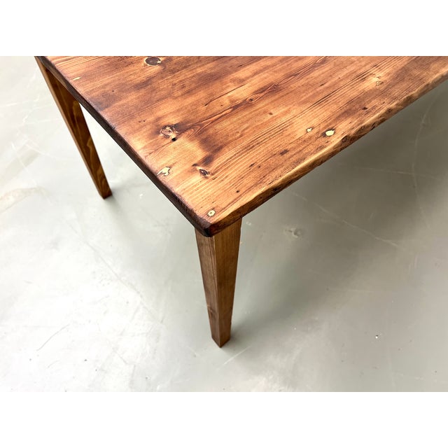 Large Pine Farm Table, 1950s For Sale - Image 18 of 18