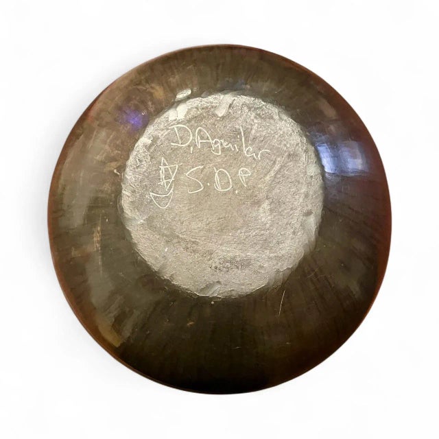 Black D Aguilar Blackware Pueblo Pottery Vase-Southwestern-New Mexico-Native American For Sale - Image 8 of 9