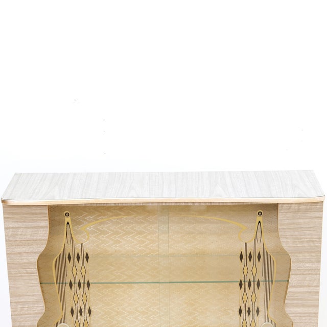 Vintage 1950s Atomic Curio China Display Cabinet For Sale - Image 9 of 10