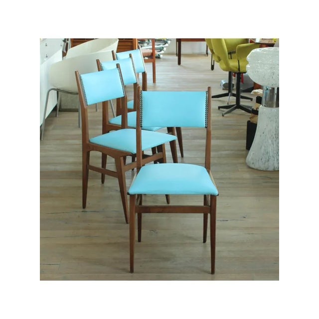 1960s Blue Skai Chairs, 1960, Set of 4 For Sale - Image 5 of 16