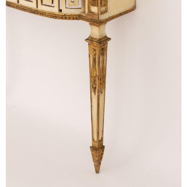Wood Italian Neoclassical Style Painted Console Table For Sale - Image 7 of 9