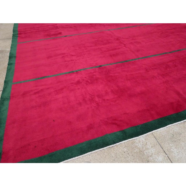 Emerald Galerie Shabab Collection Mid-20th Century Turkish Anatolian Minimalistic Carpet For Sale - Image 8 of 10