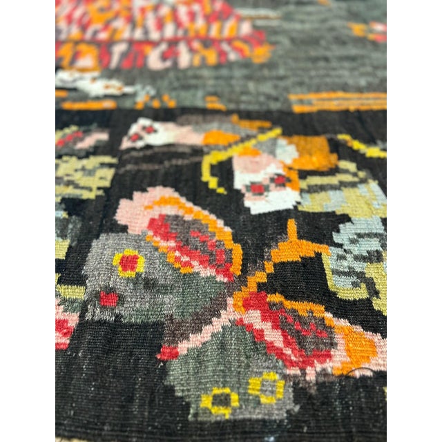 Oversized 1929 Dated Balkan Naive Figural Textile Art Masterpiece For Sale - Image 16 of 17